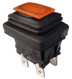 Basma Düğmesi Elektrik Anahtarı, PA66/PC Muhafazası, Turuncu LED, Su Geçirmez, LC83-3