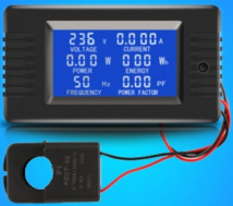Bölünmüş CT CE FCC ile LCD Ekran 100A Dijital Ampermetre Voltmetre Gücü