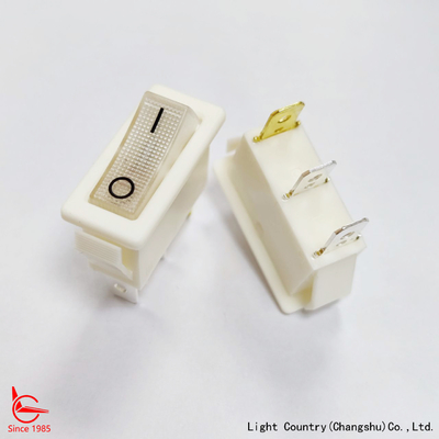 Fabrika Yüksek Kaliteli Beyaz LED aydınlatılmış Rocker anahtarı, R4, 33x15mm, ON-OFF, 20A 125V