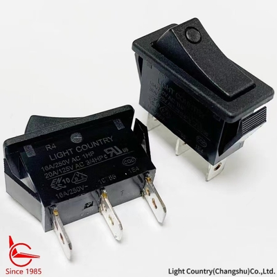 Tayvan Light Country R4 Siyah ON OFF Rocker anahtarı 33 * 15mm 16A 250V