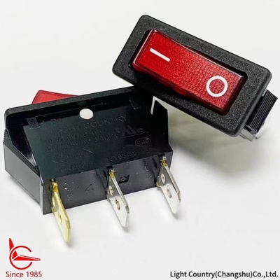 Kırmızı ışıkla iyi kaliteli ON-OFF R4 Rocker anahtarı 33 * 15mm 16A 250V UL VDE