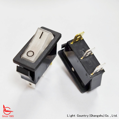 Fabrika Yüksek Kaliteli Beyaz LED aydınlatılmış Rocker anahtarı, R4, 33x15mm, ON-OFF, 20A 125V