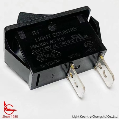 Tayvan Light Country R4 Siyah ON OFF Rocker anahtarı 33 * 15mm 16A 250V