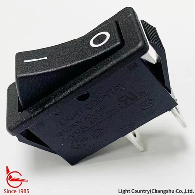 Tayvan Light Country R4 Siyah ON OFF Rocker anahtarı 33 * 15mm 16A 250V